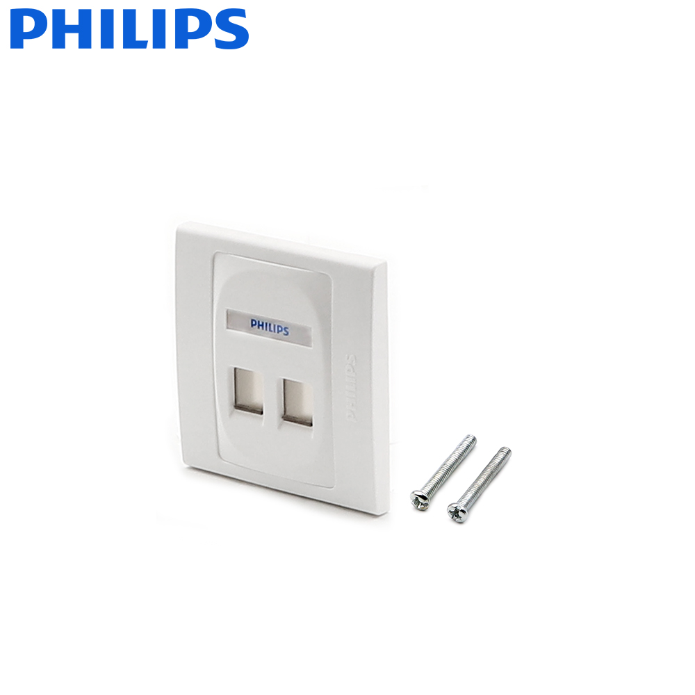Face Plate | 2x Out | Philips